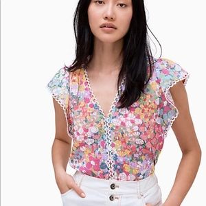 Floral Dots Burnout Top by Kate Spade